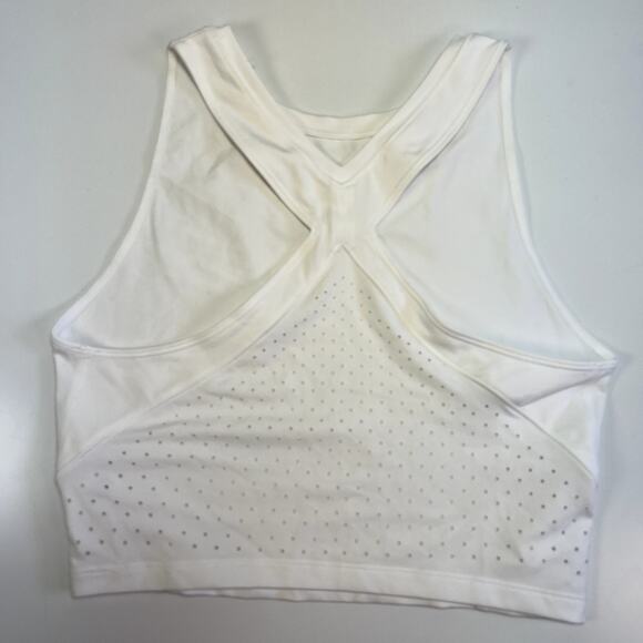 Athleta XS Crop Tank Top Shanti Yoga Tank Bright White Athletic Workout Shirt - Picture 9 of 12